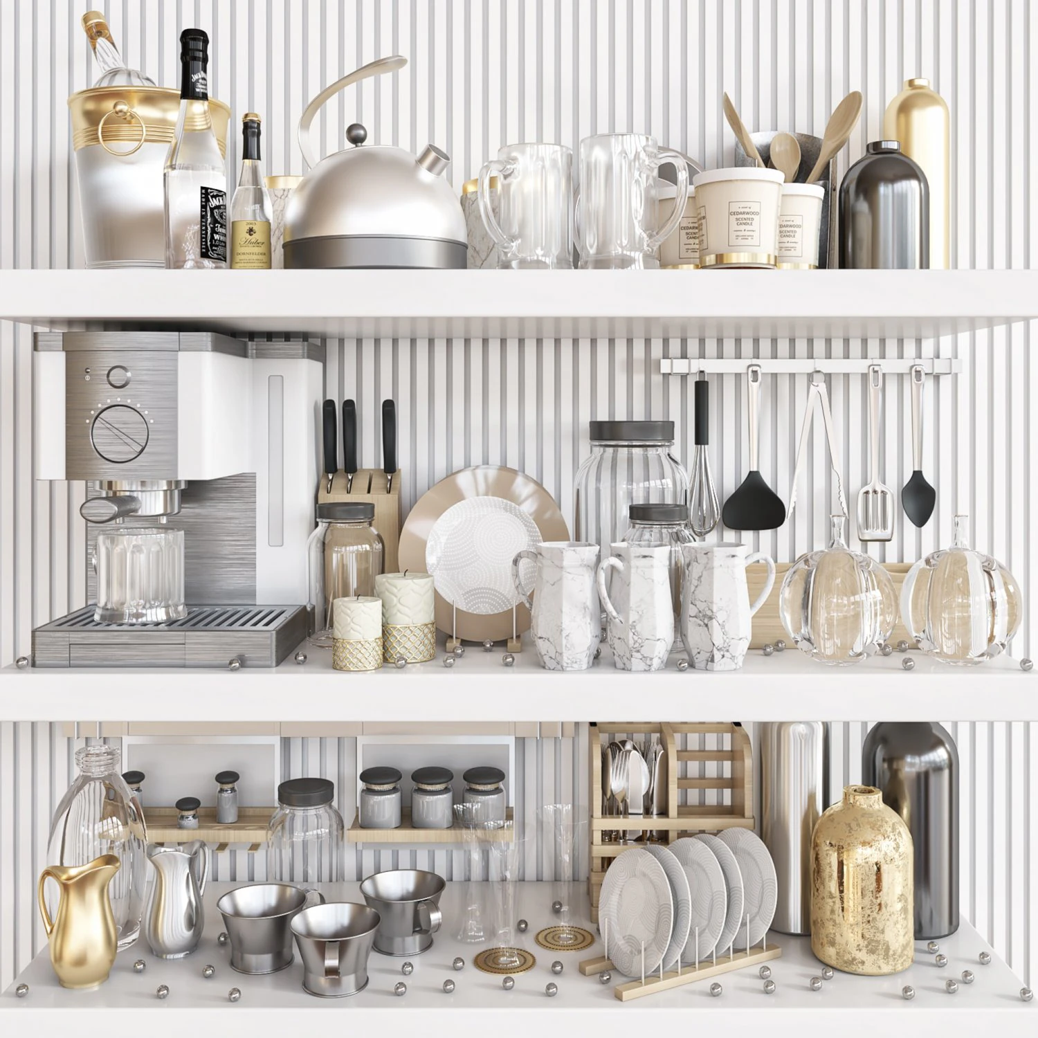 mutfak aksesuarları 3D Model .c4d .max .obj .3ds .fbx .stl .blend 