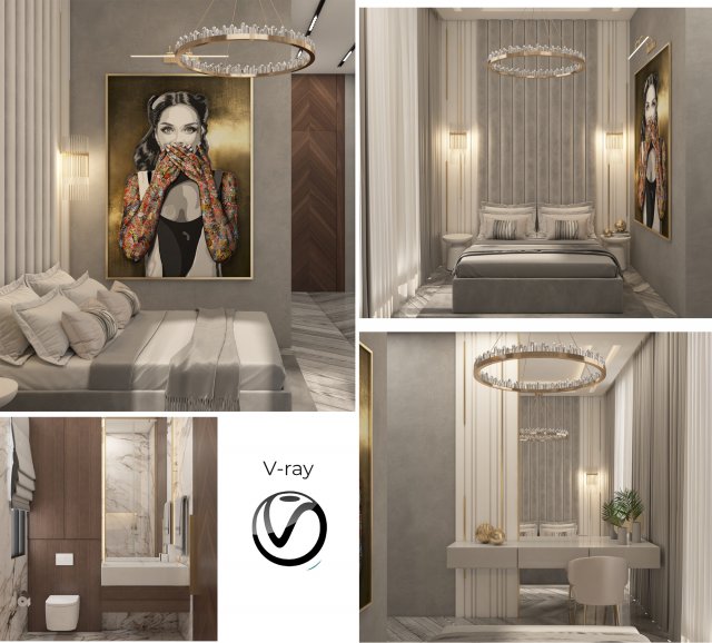 bedroom01 3D-Modell .c4d .max .obj .3ds .fbx .stl .blend 