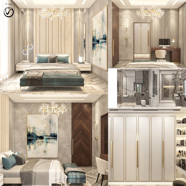 bedroom02 3D मॉडल .c4d .max .obj .3ds .fbx .stl .blend 