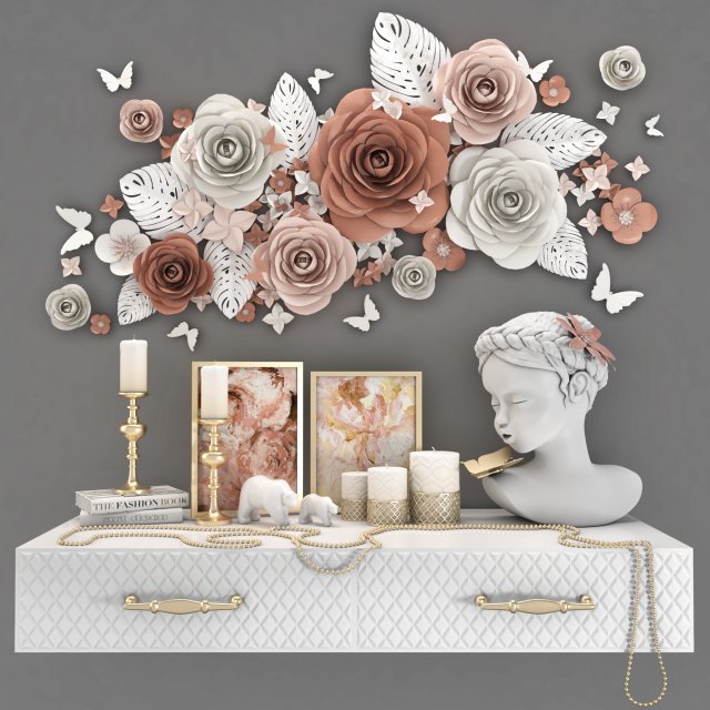 decorative set 107 Modello 3D .c4d .max .obj .3ds .fbx .stl .blend 