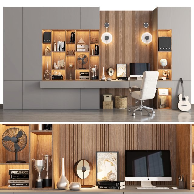 office furniture 06 3D मॉडल .c4d .max .obj .3ds .fbx .stl .blend 