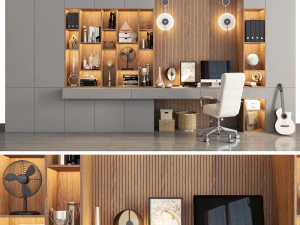 m&oacute;veis de escrit&oacute;rio 06 Modelo 3D