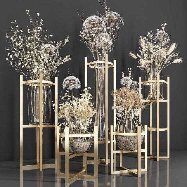 bouquet set 106 3D Model .c4d .max .obj .3ds .fbx .stl .blend