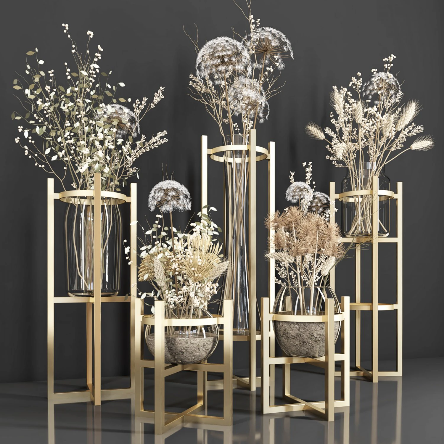 bouquet set 106 3D Model .c4d .max .obj .3ds .fbx .stl .blend