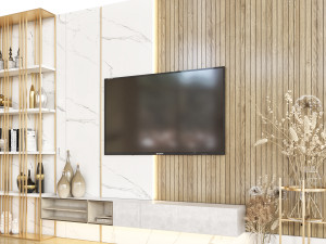 tv wall 20 Model 3D