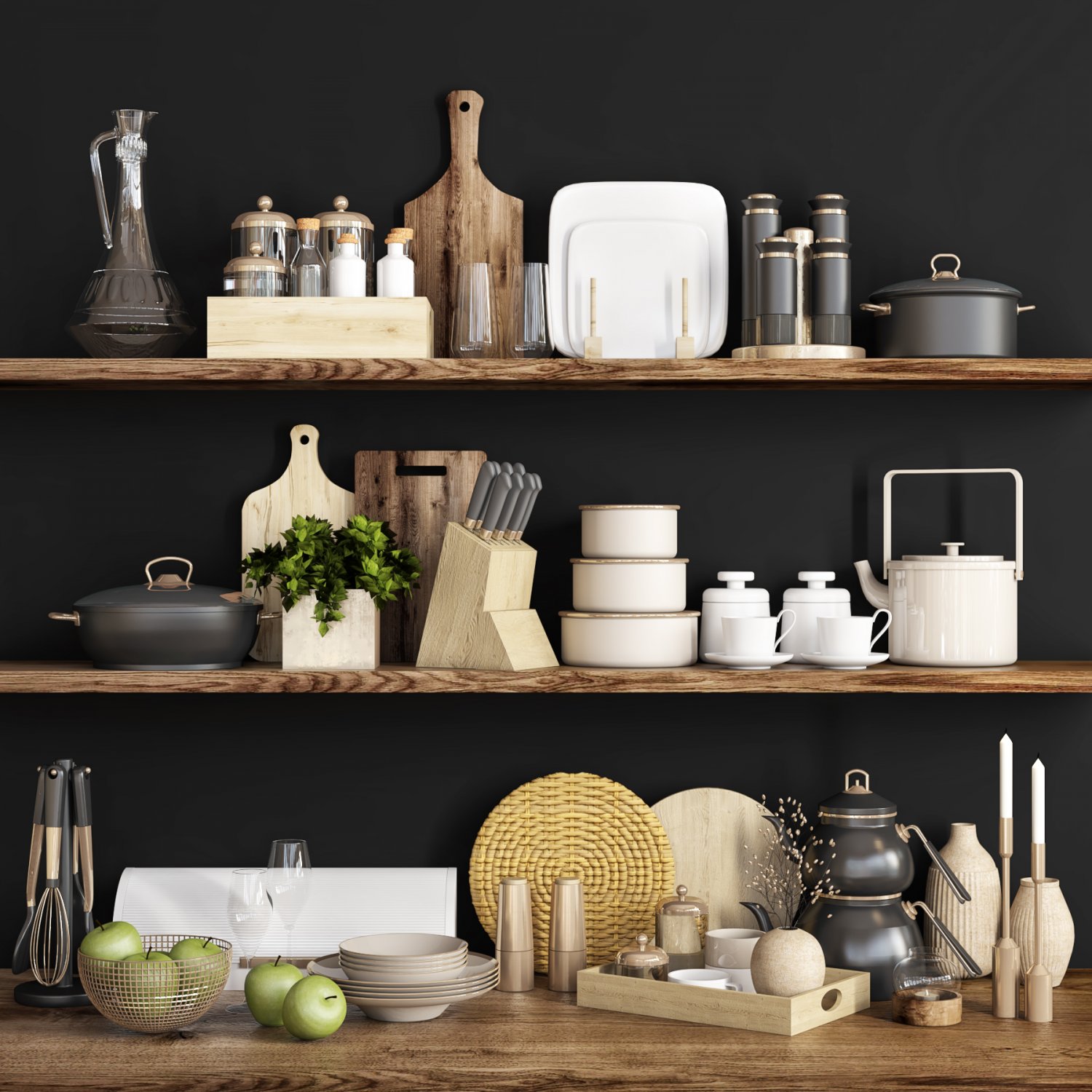 3d models kitchen. Мелочь для кухни 3д модели.