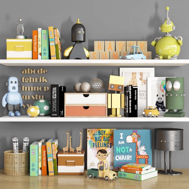 decorative set 30 Modelo 3D .c4d .max .obj .3ds .fbx .stl .blend 