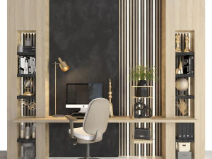 m&oacute;veis de escrit&oacute;rio 09 Modelo 3D