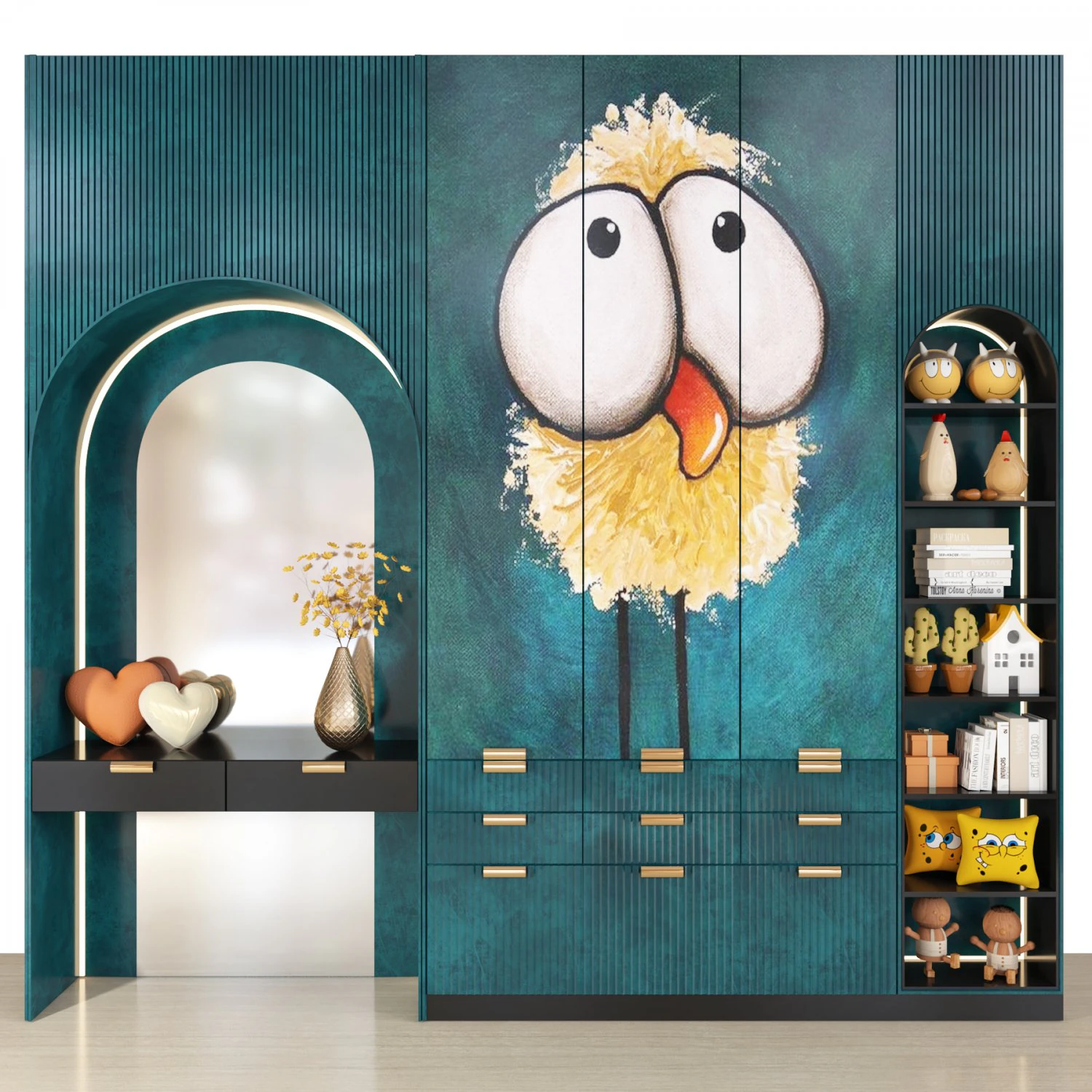 wardrobe 115 3D Model .c4d .max .obj .3ds .fbx .stl .blend