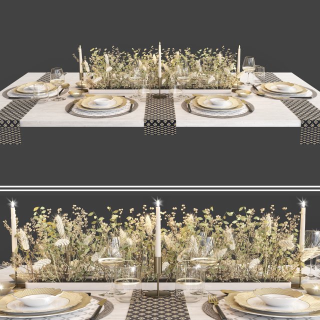 table setting 103 3Dモデル .c4d .max .obj .3ds .fbx .stl .blend 