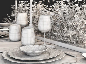 テーブルセッティング 103 3Dモデル