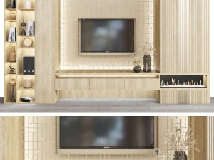 parede de tv 19 Modelo 3D