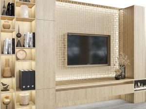 tv wall 19 3D Model