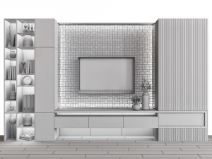 tv wall 19 Model 3D