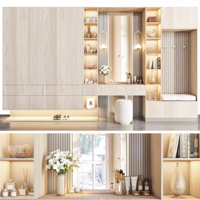 wardrobe 109 3D-Modell .c4d .max .obj .3ds .fbx .stl .blend 