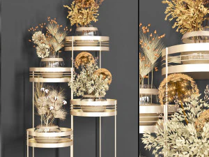 गुलदस्ता सेट 110 3D मॉडल