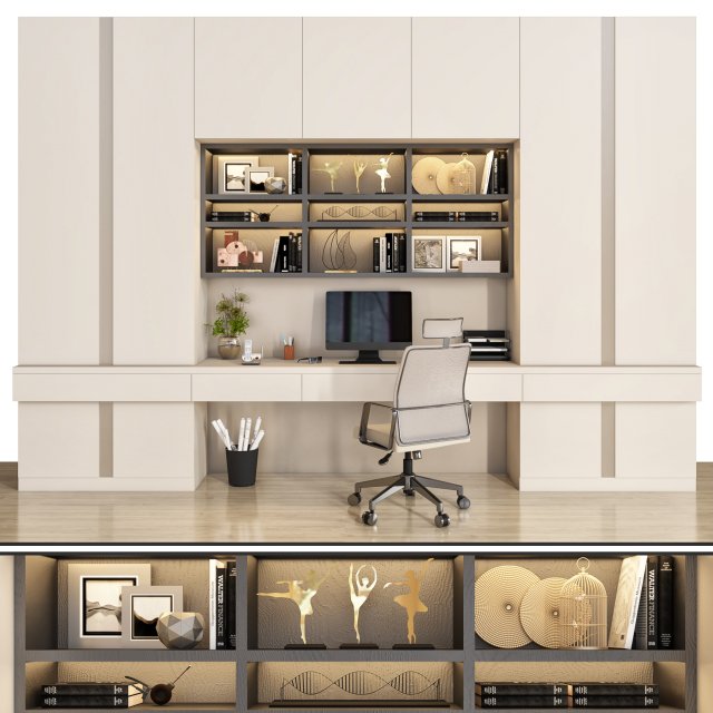 office furniture12 Modelo 3D .c4d .max .obj .3ds .fbx .stl .blend 