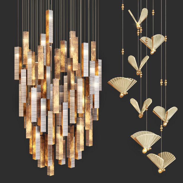 ceiling light 123 3D 모델 .c4d .max .obj .3ds .fbx .stl .blend 