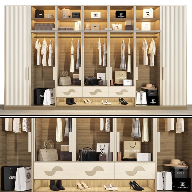 closet 103 Modelo 3D .c4d .max .obj .3ds .fbx .stl .blend 