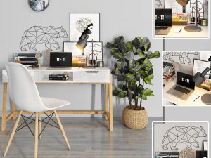 m&oacute;veis de escrit&oacute;rio 17 Modelo 3D