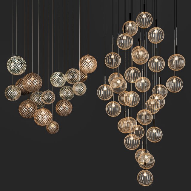 ceiling light 124 3D Модель .c4d .max .obj .3ds .fbx .stl .blend
