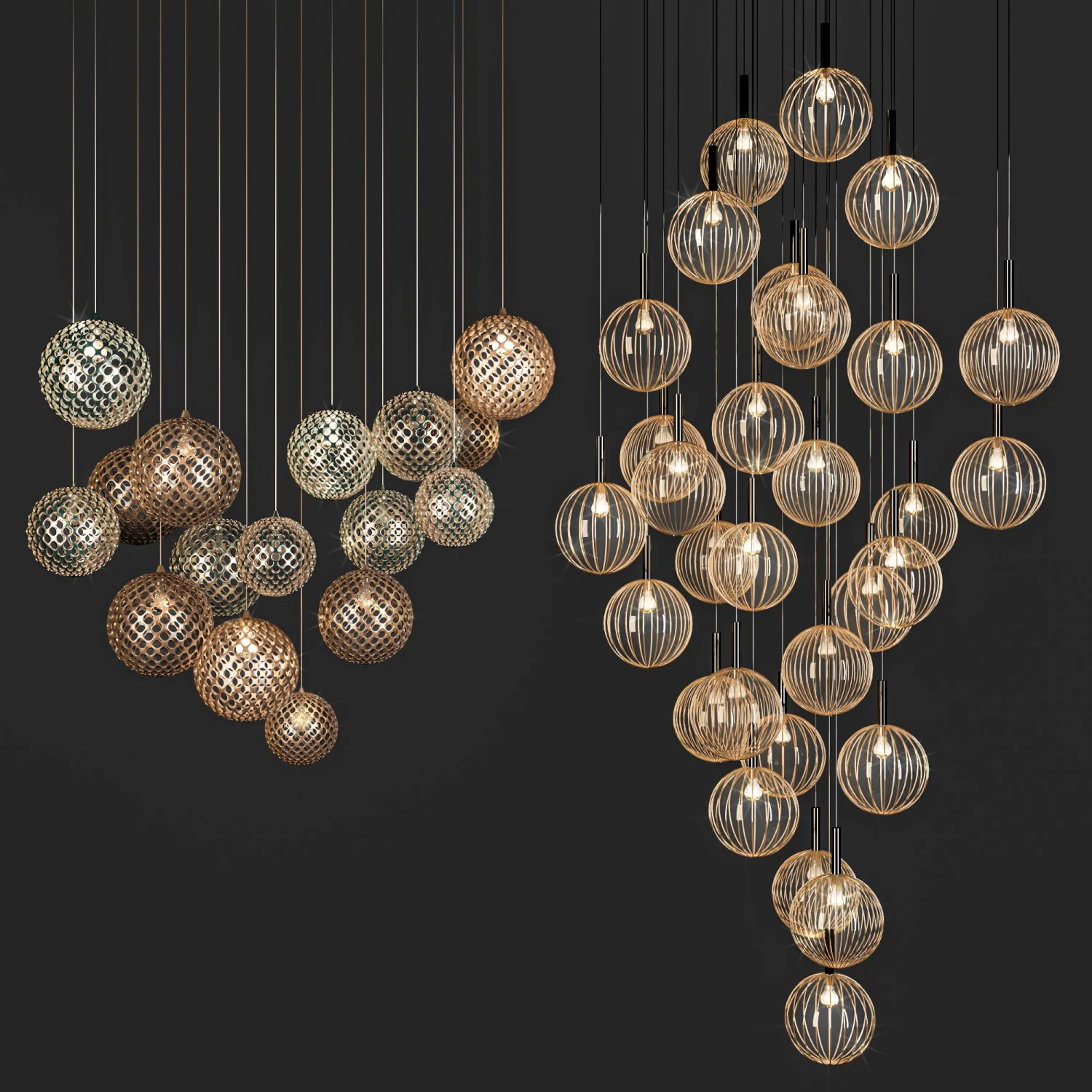 ceiling light 124 3D Model .c4d .max .obj .3ds .fbx .stl .blend 
