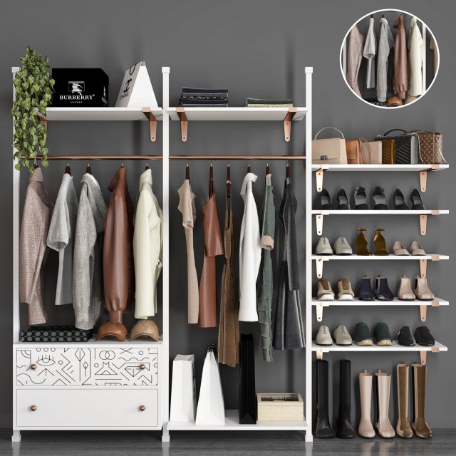 closet 106 3D Model .c4d .max .obj .3ds .fbx .stl .blend 