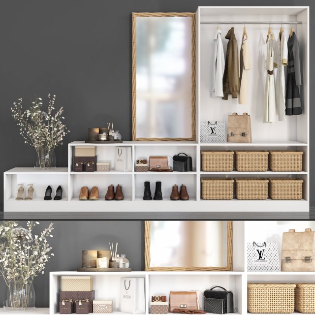 closet 107 3D Model .c4d .max .obj .3ds .fbx .stl .blend 