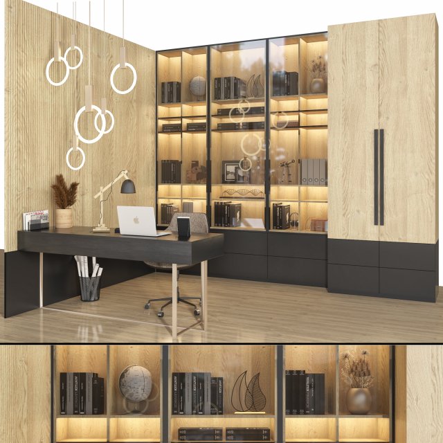 office furniture 19 3D Модель .c4d .max .obj .3ds .fbx .stl .blend 