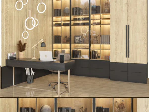 m&oacute;veis de escrit&oacute;rio 19 Modelo 3D