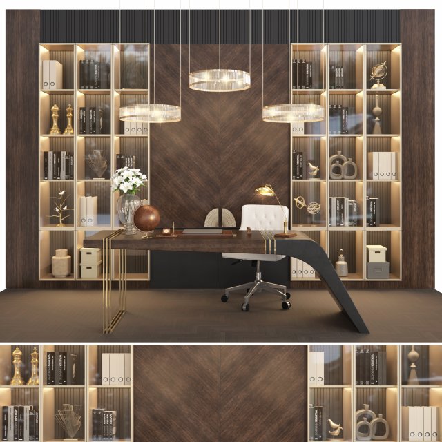office furniture 20 3D 모델 .c4d .max .obj .3ds .fbx .stl .blend 