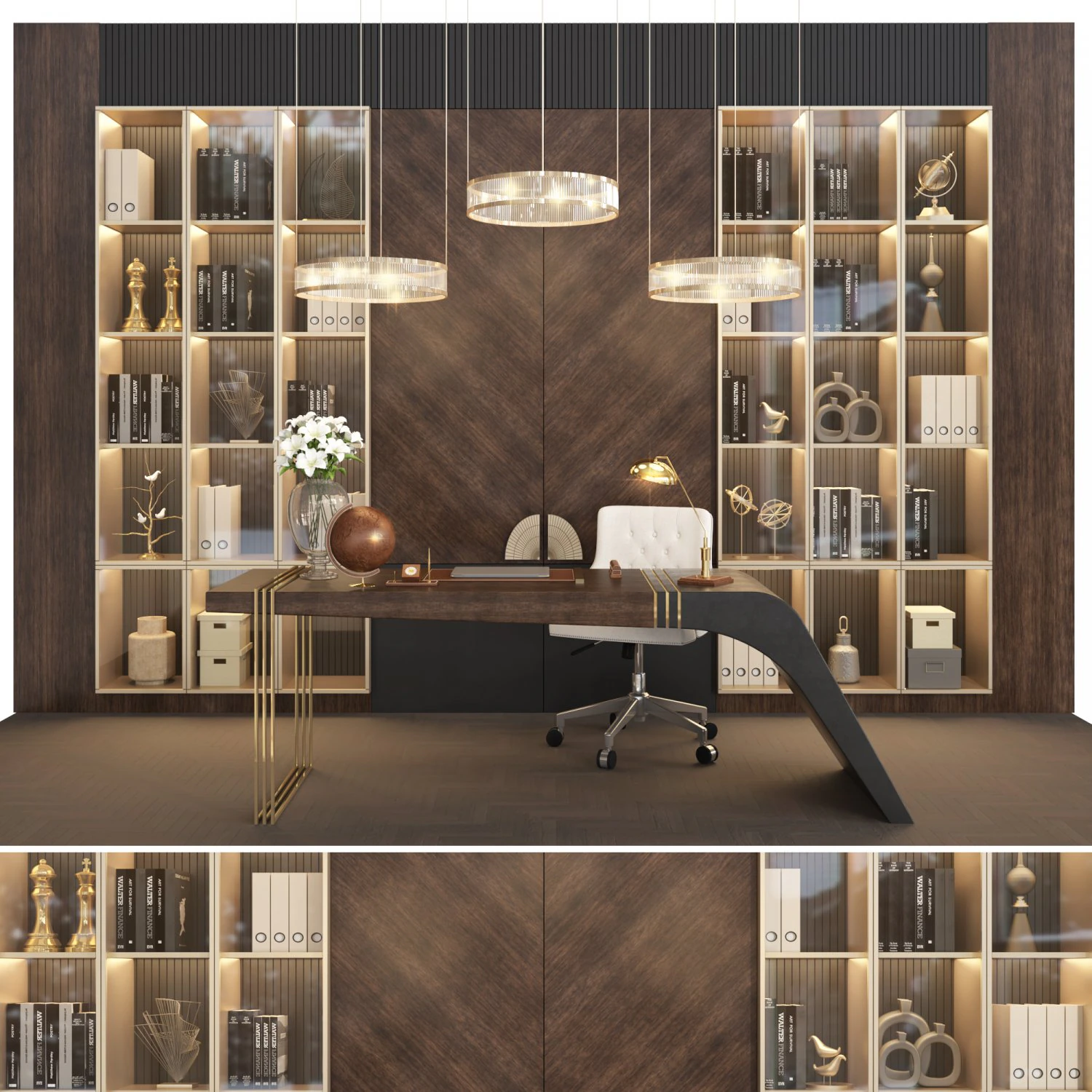 office furniture 20 3D Model .c4d .max .obj .3ds .fbx .stl .blend 