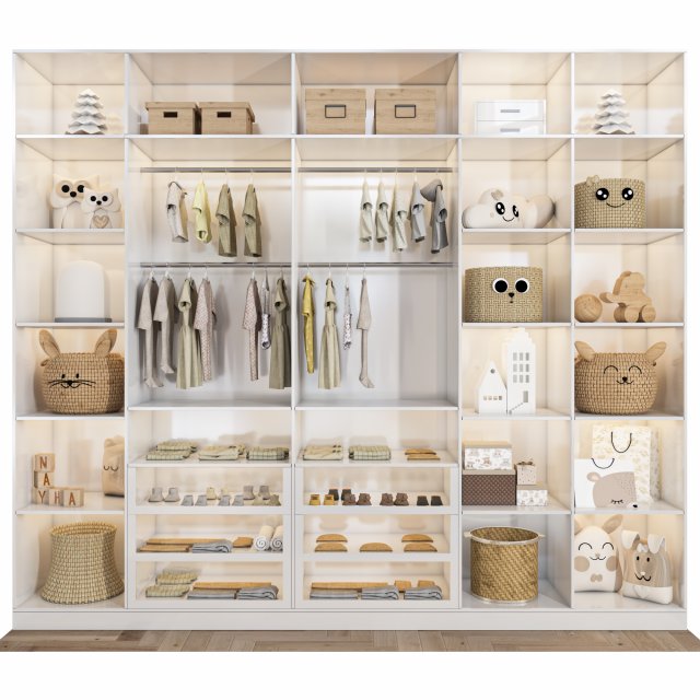 wardrobe 117 Modelo 3D .c4d .max .obj .3ds .fbx .stl .blend 