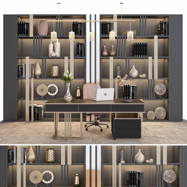 office furniture 22 Model 3D .c4d .max .obj .3ds .fbx .stl .blend 
