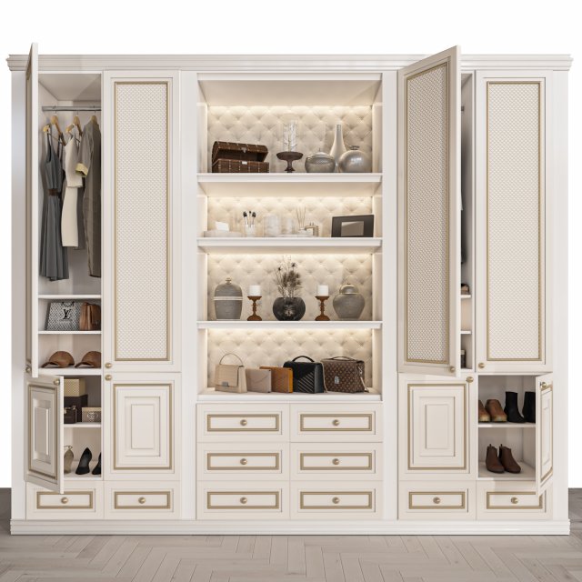 wardrobe 118 3D Model .c4d .max .obj .3ds .fbx .stl .blend 