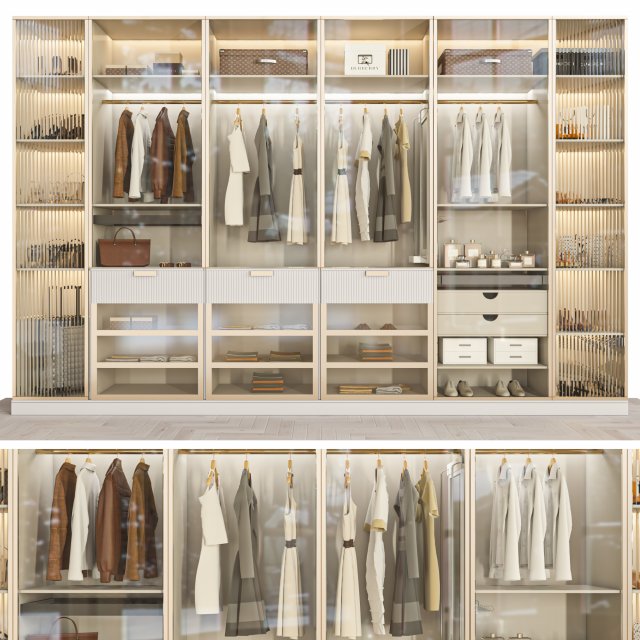 wardrobe 121 Model 3D .c4d .max .obj .3ds .fbx .stl .blend 