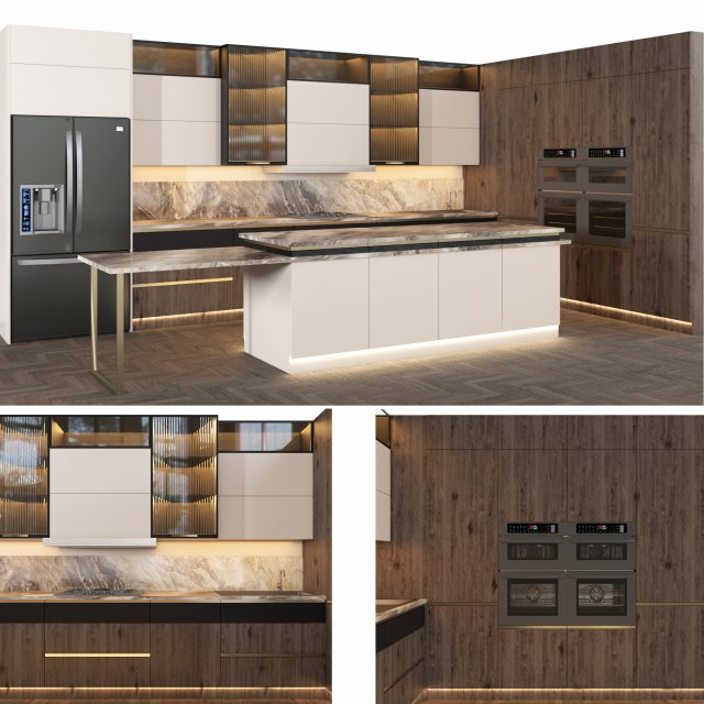 kitchen 106 3D 模型 .c4d .max .obj .3ds .fbx .stl .blend 