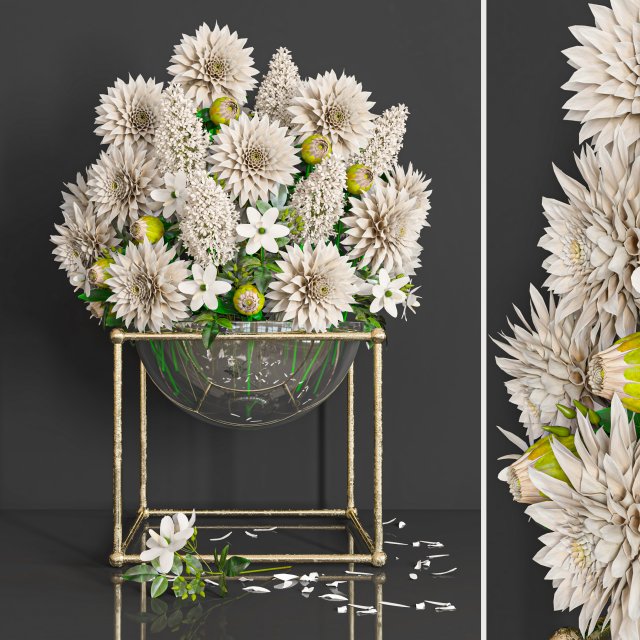 bouquet set 115 3D Модель .c4d .max .obj .3ds .fbx .stl .blend 