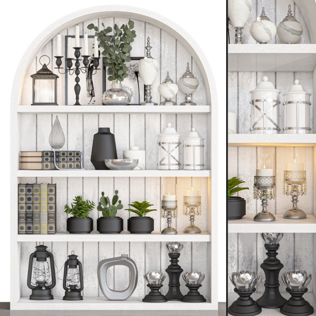 decorative set 39 3D Modell .c4d .max .obj .3ds .fbx .stl .blend