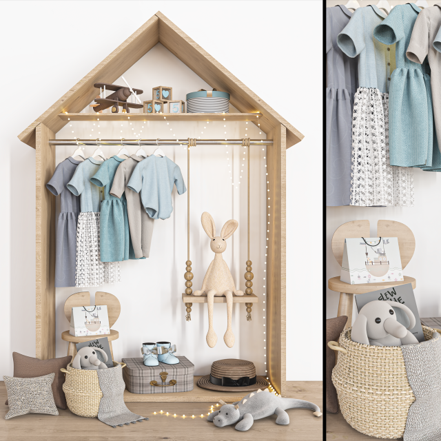 Wardrobe 130 3D-Modell .c4d .max .obj .3ds .fbx .stl .blend 