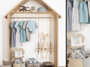 Kleiderschrank 130 3D Modell