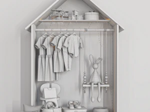 옷장 130 3D 모델