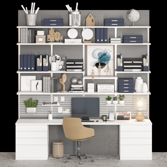Office Furniture 25 3D Model .c4d .max .obj .3ds .fbx .stl .blend 