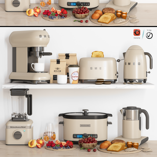 Kitchen Accessory 17 Model 3D .c4d .max .obj .3ds .fbx .stl .blend 