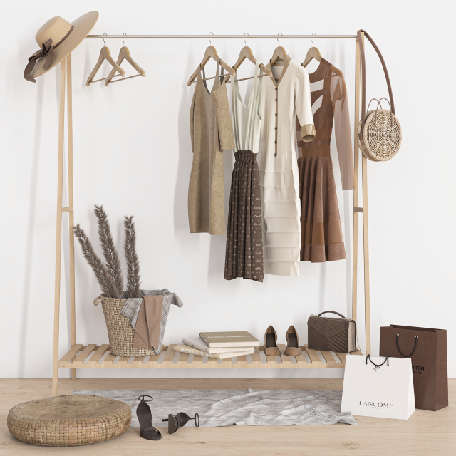 Wardrobe 131 3D Model .c4d .max .obj .3ds .fbx .stl .blend 