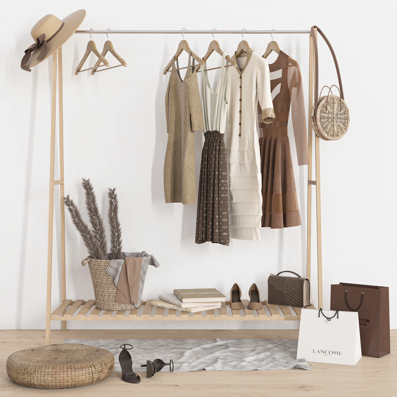 Wardrobe 131 3D Model .c4d .max .obj .3ds .fbx .stl .blend 