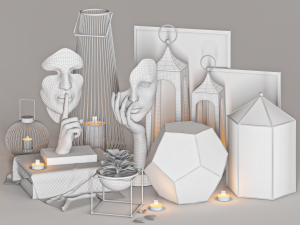 Decorative Set 41 3D Модель
