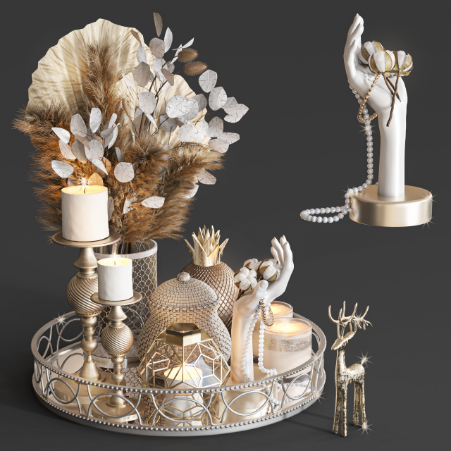 Decorative set 43 3Dモデル .c4d .max .obj .3ds .fbx .stl .blend 