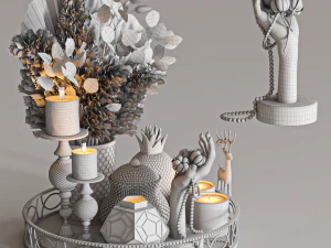Decorative set 43 3D Model