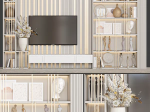 pared de televisi&oacute;n 26 Modelo 3D